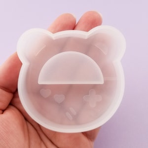 60mm Bear Game Console Shaker Silicone Mold, Resin Casting Mold UV Resin, Epoxy Embellishment Jewelry Making, Quicksand Mold, DIY Decoden