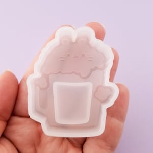 53mm Kitten Shaker Silicone Mold, Resin Casting Mold For UV Resin, Epoxy Embellishment Jewelry Making, Quicksand Mold, DIY Decoden Crafting
