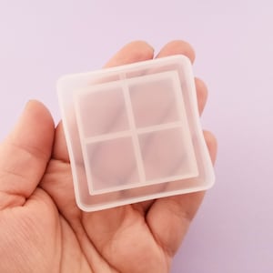 50mm Square Shaker Silicone Mold, Geo Casting Mold For UV Resin, Epoxy Embellishment Jewelry Kawaii, Quicksand Mold, DIY Decoden Crafting