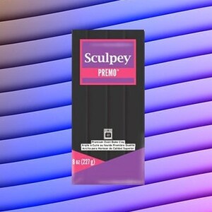 Black Sculpey Premo 227g (8oz) oven-bake polymer clay, clay for sculpting, polymer clay jewelry, crafting, DND Miniatures