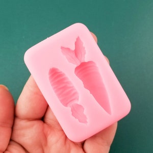 Carrot Silicone Cabochon Mold, Springtime Easter Resin Casting Mold For UV Resin, Embellishment Epoxy Nail Art Crafts, Food Grade Mold