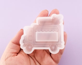 65mm Ice Cream Truck Shaker Silicone Mold, Casting Mold For UV Resin, Epoxy Embellishment Jewelry Making Quicksand Mold DIY Decoden Crafting