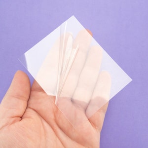 Five 0.2mm Thick Plastic Film for Sealing Shaker Molds, Plastic Sheet 3.15x2.5 inches, PVC Clear Shaker Film, Resin Crafting Supplies, Tools