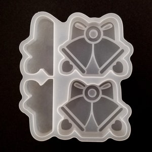 41mm Bell Straw Topper Silicone Mold, Resin Casting Mold For UV Resin, Epoxy Embellishment Jewelry Making, Holiday Mold