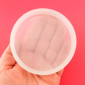 78mm Flat Round Circle Coaster Silicone Mold, Resin Casting Mold For UV Resin, Epoxy Keychain Jewelry Making, DIY Decoden Crafting Mold