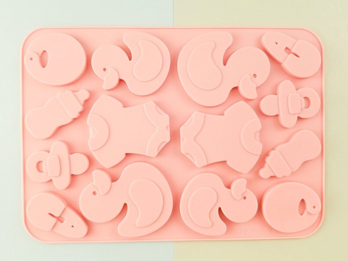 Baby Bib Duck Pacifier Set Silicone Mold Resin Casting Mold Etsy