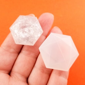 Resin Bead Mold in Square Shape (6 Cavity), Faceted Cube Bead Flexibl, MiniatureSweet, Kawaii Resin Crafts, Decoden Cabochons Supplies