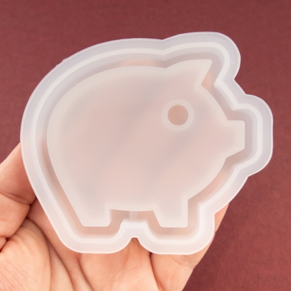 80mm Piggybank Shaker Silicone Mold, Resin Casting Mold UV Resin, Epoxy Embellishment Jewelry Making, Quicksand Shaker Mold, Pig Mold