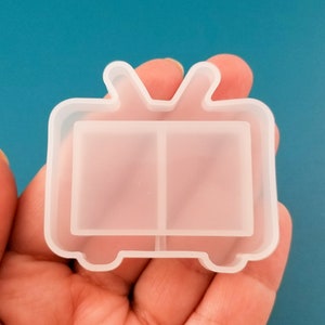 49mm TV Television Shaker Silicone Mold, Resin Casting Mold UV Resin, Epoxy Embellishment Jewelry Making, Quicksand Mold, DIY Decoden