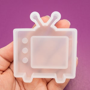 49mm TV Television Shaker Silicone Mold, Resin Casting Mold UV Resin, Epoxy Embellishment Jewelry Making, Quicksand Mold, DIY Decoden