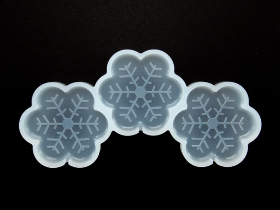 Assorted Snowflake Silicone Mold (3 Cavity) | Christmas Cabochon DIY |  Festive Embellishment Mold | Resin Craft Supplies