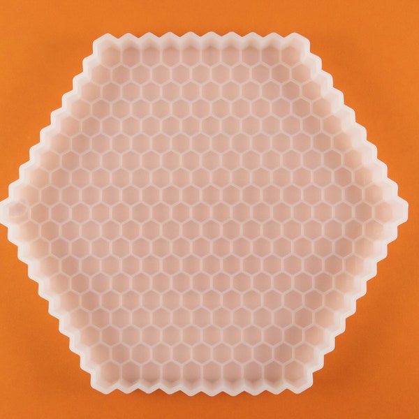 121mm Honeycomb Hexagon Cup Coaster Silicone Mold, Geo Casting Mold For UV Resin, Epoxy Embellishment Jewelry Kawaii Mold, DIY Home Decor