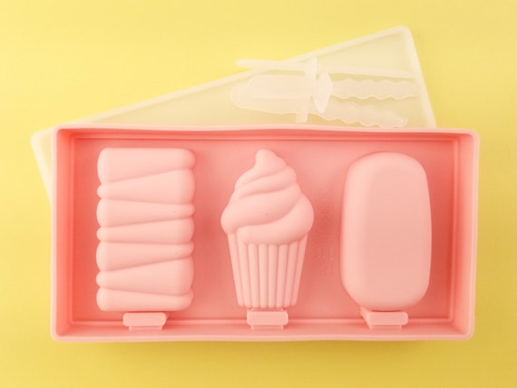 3 Piece Large Sweet Desert themed, Ice cream, Cakesicle Food Safe Silicone Mold, Fondant Mold Cake Decoration, Epoxy UV Resin, Dessert Mold