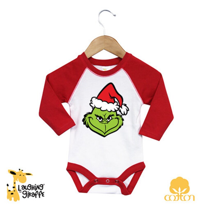 Grinch Face Christmas Onesie  Etsy