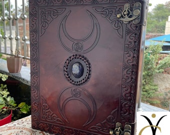 Personalized Leather 3 Ring Binder, Custom A4 Paper Binder