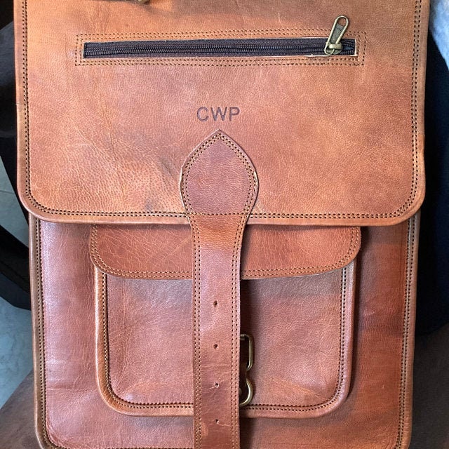 Laptop Backpack Leather Handbag Leather Backpack Men Hipster Etsy