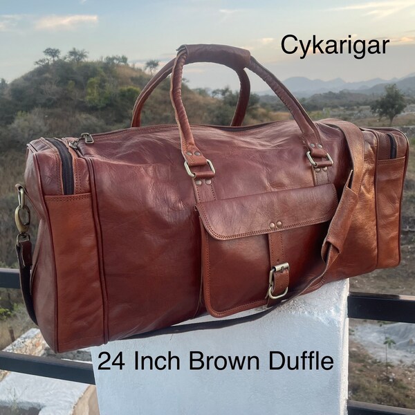 Leather Travel Bag - Etsy