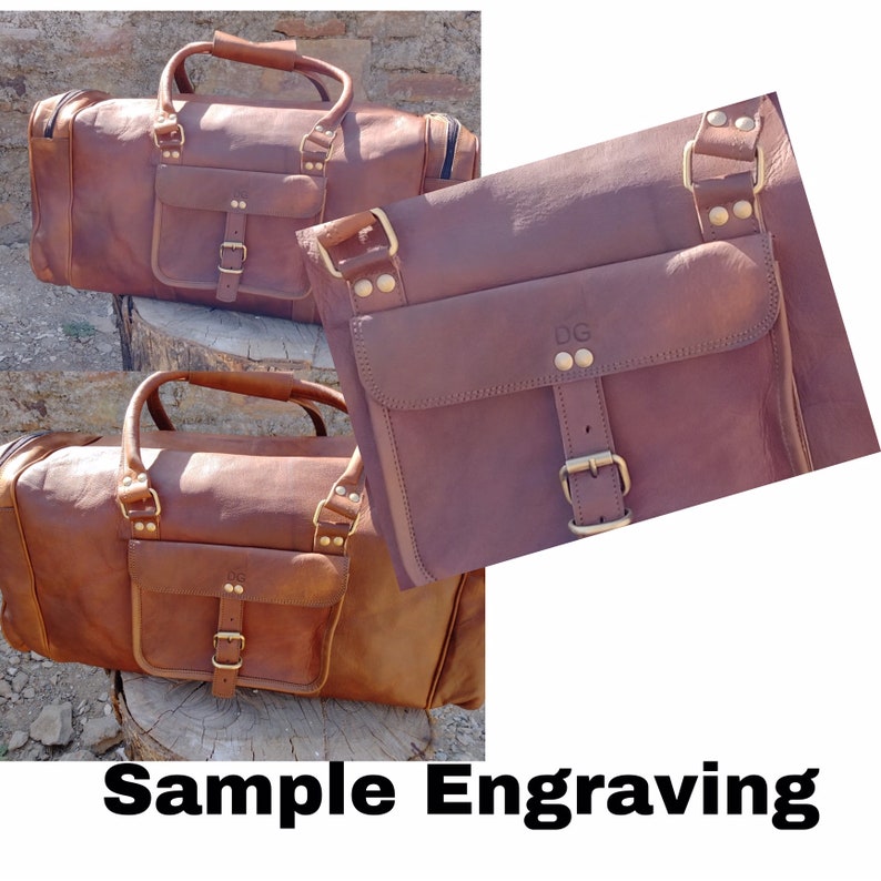Leather Duffel Bag Men Personalized Duffle Bag Overnight Etsy