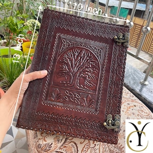 Leder 3 Ringbuch, 1 Zoll / 3 Zoll Personalisierter Lebensbaum Ordner In 4 Farben, Leder Portfolio, Hochzeitsplaner, Geschenk zum Abschluss