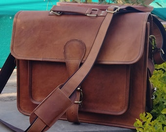 Handmade Leather Messenger Women, Leather Laptop Bag, CrossBody Bag, Leather Briefcase, Leather Satchel, Laptop Briefcase Bag, College Bag