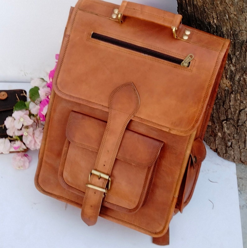 Laptop Backpack Leather Handbag Leather Backpack Men Hipster Etsy