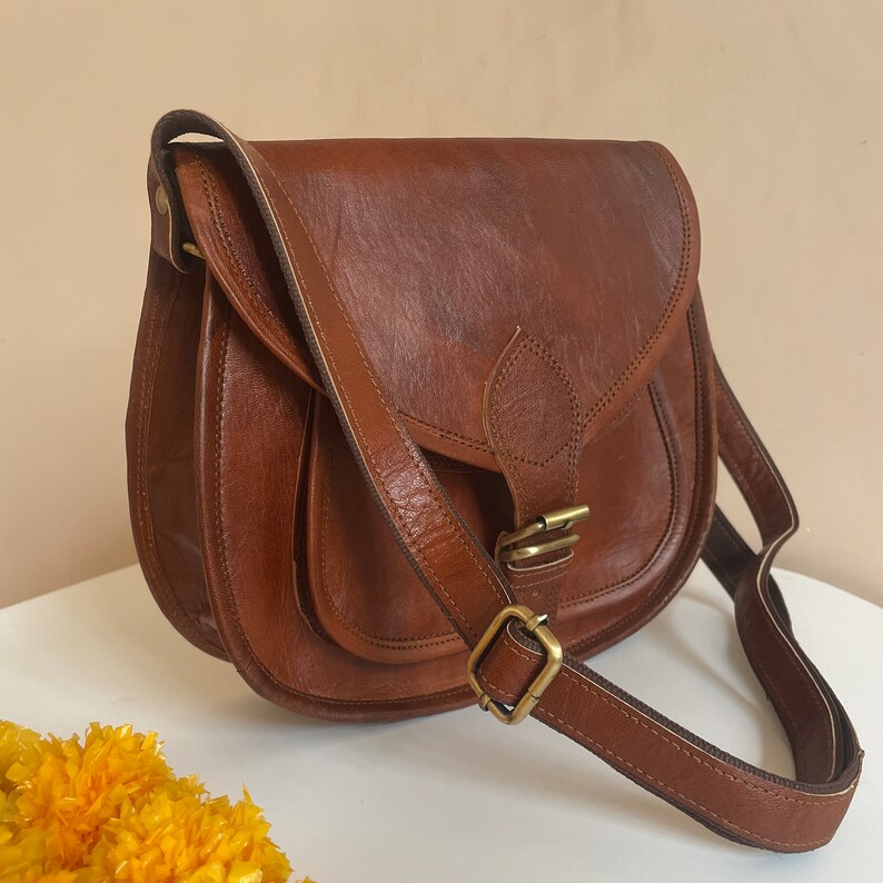 Leather Crossbody Bags for Women Leather Saddle Bag Purse Etsy