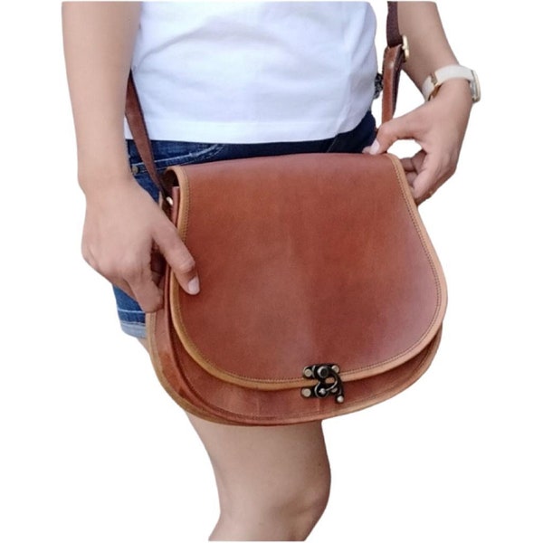 Leather Crossbody bags for Women Large Leather Purse, Leather Purse Crossbody, Saddle Bag Purse, Leather Handbags, Leather Satchel