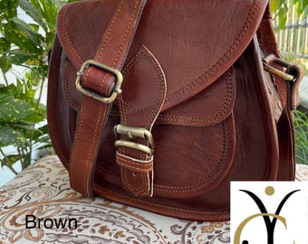 Borsa a tracolla in pelle personalizzata, borsa a tracolla fatta a mano, regalo per la festa della mamma