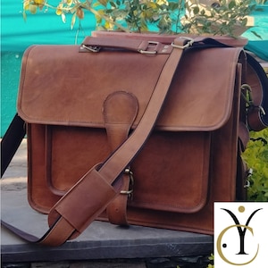 Handgefertigte Leder Messenger Frauen, Leder Laptoptasche, CrossBody Bag, Aktentasche aus Leder, Aktentasche aus Leder, Laptop Aktentasche, College Tasche