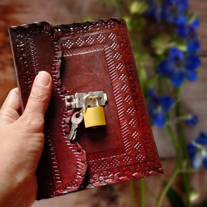 Handmade Journal With Lock and Key Personalized Diary With Etsy