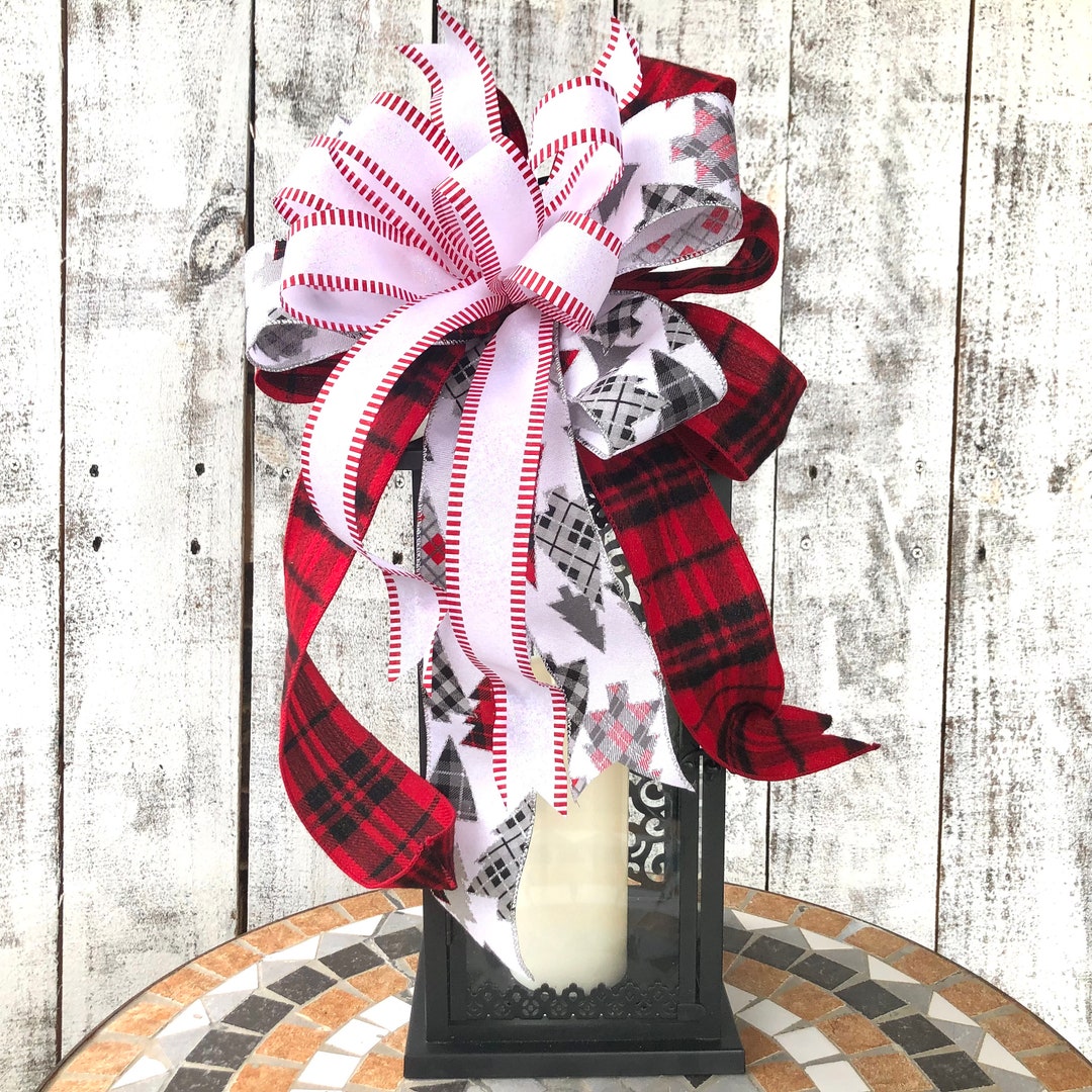 Christmas Wreath Bow Staircase Bannister Bow Christmas Etsy