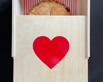 Heart Pie Box, Valentine Gift for Baker, Valentine Gift for Teen, Galentine's Day Gift, Bridal Shower Gift, Gift for Baker