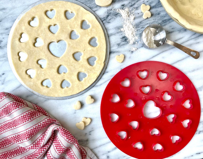 Heart Pie Crust Cutter, Valentine Baking, Valentine Gift for Baker, Heart-Shaped Cutter, image 2