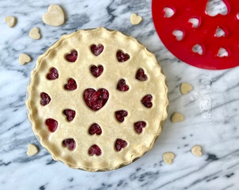 Heart Pie Crust Cutter, Valentine Baking, Valentine Gift for Baker, Heart-Shaped Cutter,