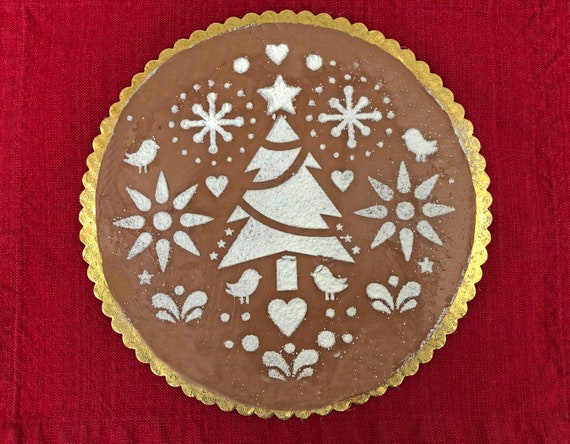 Christmas Pattern Cake Stencil, Star Cookie Stencil