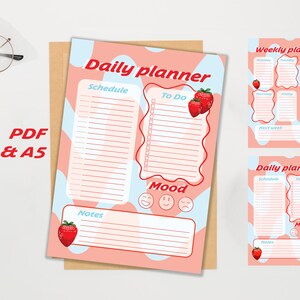 Cute digital planner printable pdf