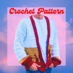 The Red Camellia Cardigan Crochet Pattern