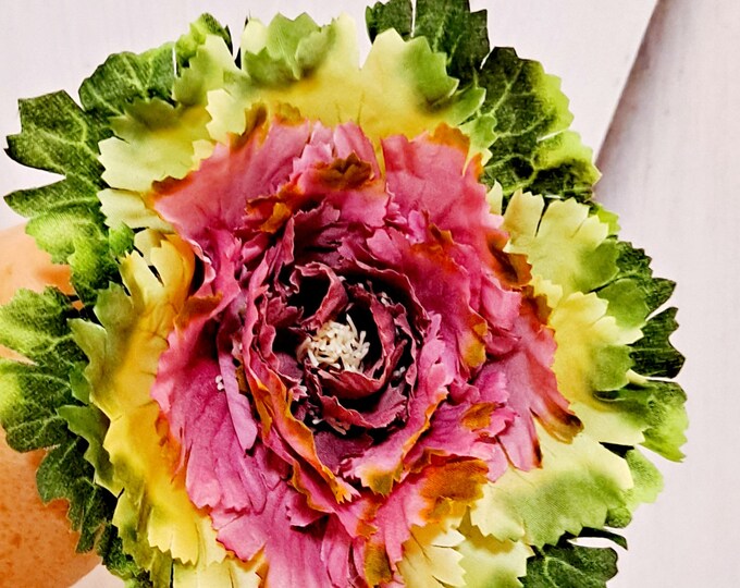Artificial Cabbage Rose Flower Stem: Light Pink Silk Floral Pick - Etsy