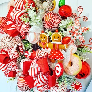 Gingerbread Christmas Wreath: Candyland Holiday Decor