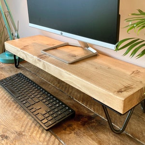 Monitor Stand | Desk Organiser | Monitor Riser | Laptop Stand | Desk Storage Shelf | iMac Stand | Computer PC Stand | Home Office | Hairpin