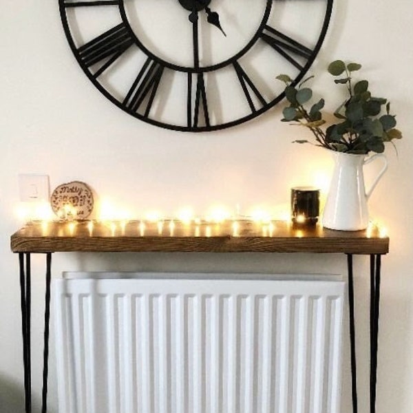 Console Table | Radiator Cover | Narrow Hallway Table | Radiator Shelf | Slim | Rustic | Reclaimed | Custom Width, Depth, Height & Colour