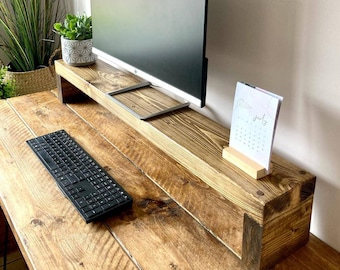 Monitor Stand | Desk Organiser | Monitor Riser | Desk Shelf | Laptop Stand | Desk Storage | Computer Stand | Home Office | Narrow