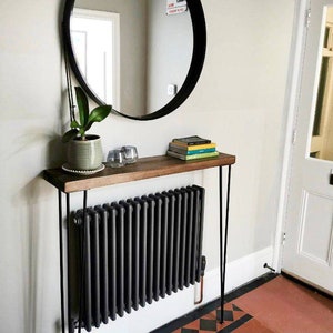 Console Table | Radiator Cover | Narrow Hallway Table | Radiator Shelf | Slim | Rustic | Reclaimed | Custom Width, Depth, Height & Colour