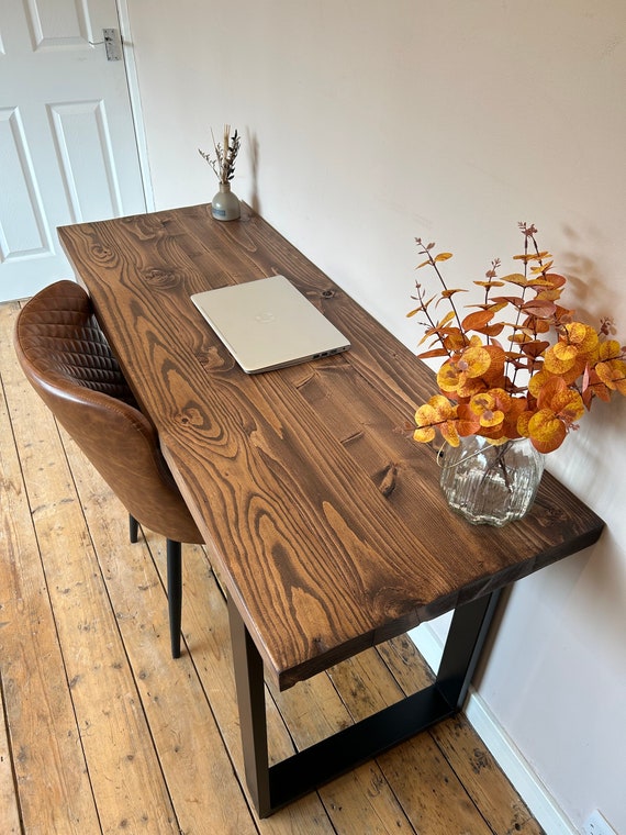 Rustic timber desk discount