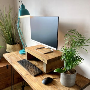 Monitor Stand Desk Organiser Monitor Riser Desk Shelf Laptop Stand Desk Storage Computer Stand Home Office Customisable imagem 7