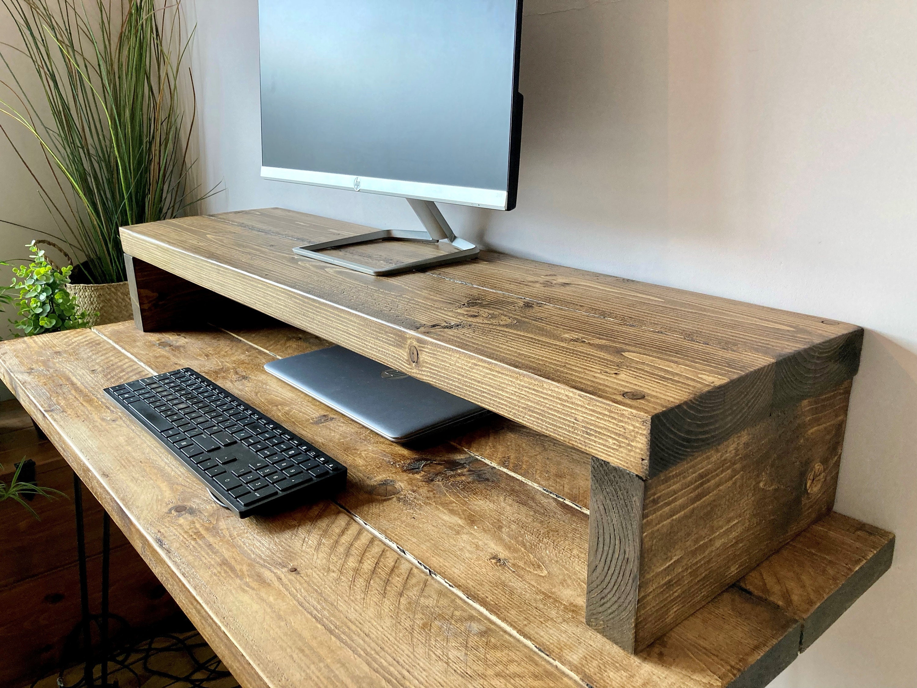 Rangement de bureau pour support de moniteur en bois avec tiroirs pour la  maison Bureau - Chine Support pour moniteur, support pour ordinateur  portable
