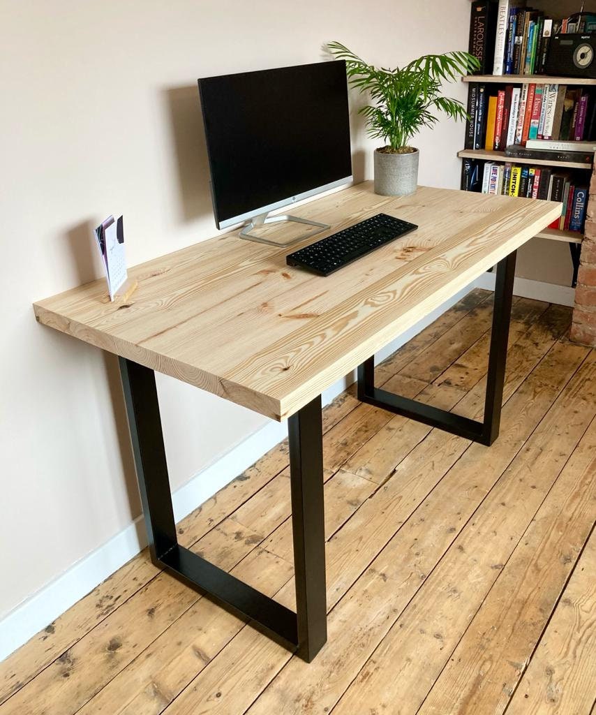 Industrial Desk Wooden Desk Computer Desk Home Office | Etsy