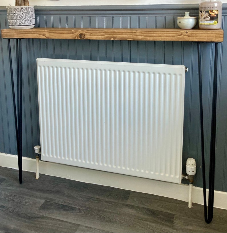 Rustic Console Table Radiator Shelf Narrow Hallway Table Etsy UK