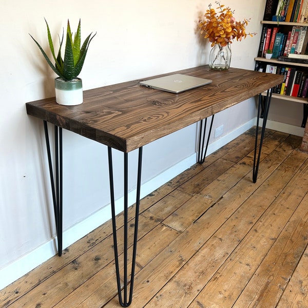 Hairpin Desk | Computer Desk | Office Desk | Industrial Desk | Work Desk | Wooden Desk | Rustic Desk | Home Office Desk | Handmade | Bespoke