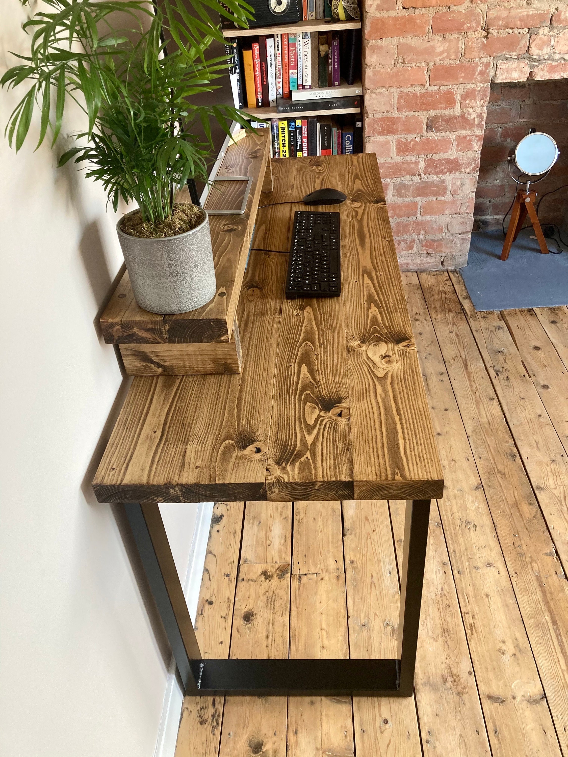 Wooden Desk Industrial Desk Computer Desk Home Office Desk Rustic